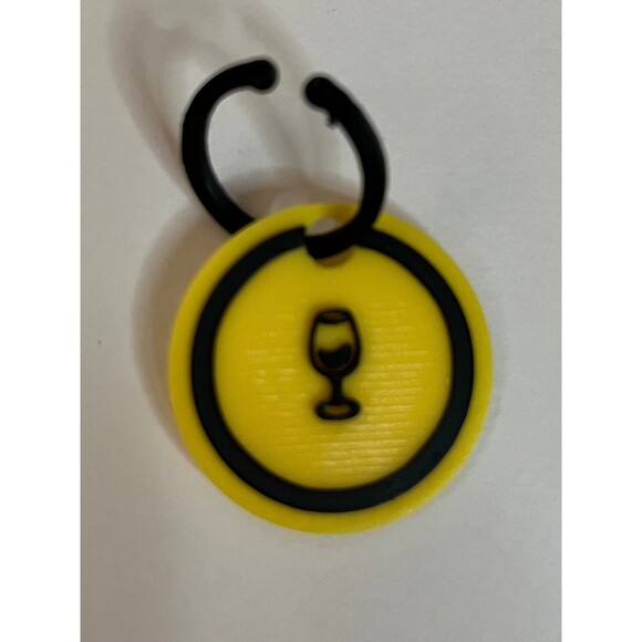 Emoji Drink Glass Markers Charms 6 Pieces 3D Printed - Picture 5 of 8